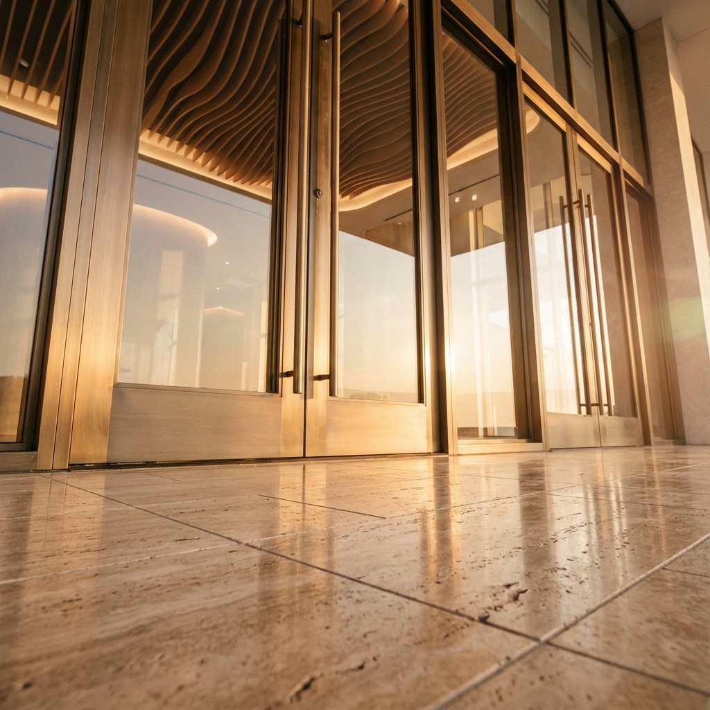 Residential lobby entrance rendering